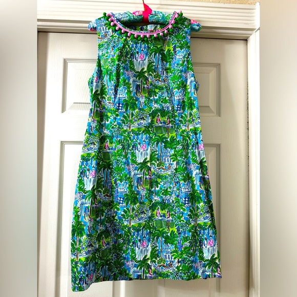 Lilly Pulitzer Mila Shift Dress in Sprout Green Lilly on Holiday Size 12 EUC - Picture 7 of 15